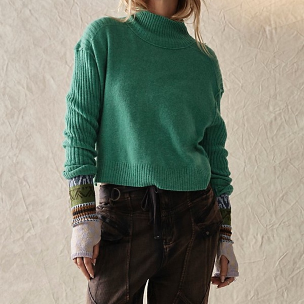 New Free people Aubrey cashmere turtleneck size XS - Picture 3 of 12